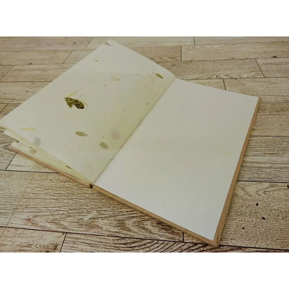 Handmade Flower Pages Annual Tree Ring‎ Journal Diary Notebook Hardcover NICE